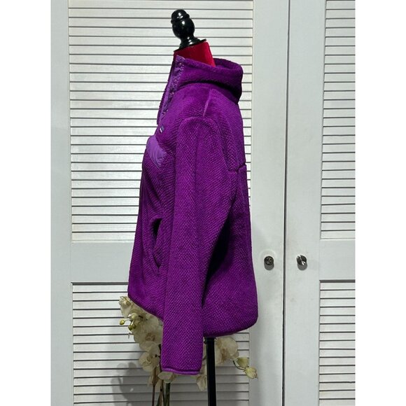 Patagonia Womens Purple Re-Tool Snap T Fleece Polartec Thermal Pullover Sz M 305 - Picture 4 of 13
